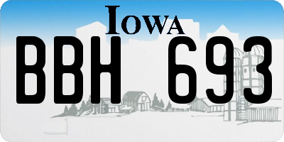 IA license plate BBH693