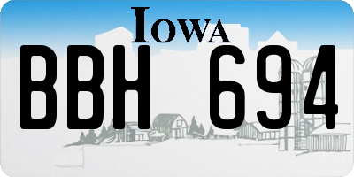 IA license plate BBH694
