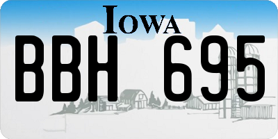 IA license plate BBH695