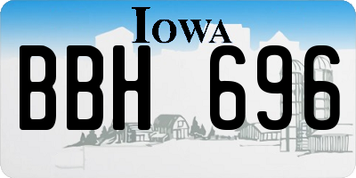 IA license plate BBH696