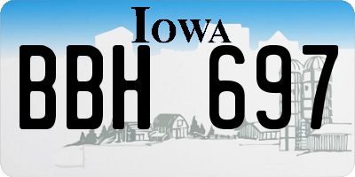 IA license plate BBH697