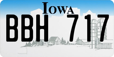 IA license plate BBH717