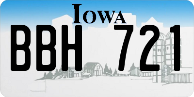 IA license plate BBH721