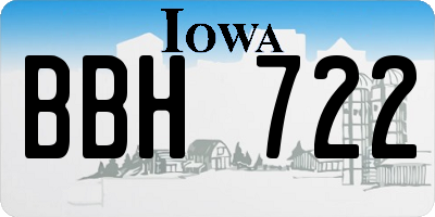 IA license plate BBH722