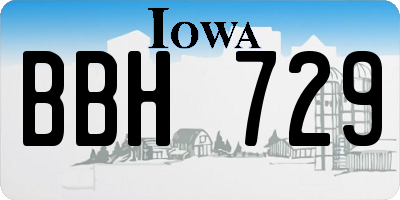 IA license plate BBH729