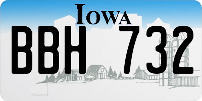 IA license plate BBH732