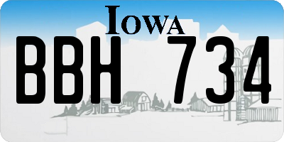 IA license plate BBH734