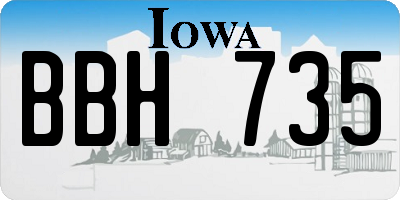 IA license plate BBH735