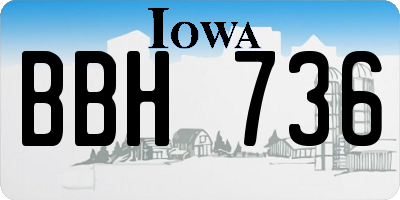 IA license plate BBH736