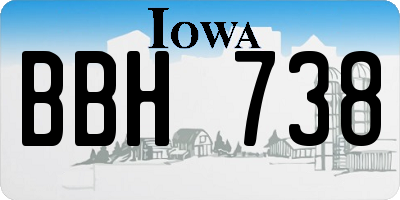 IA license plate BBH738