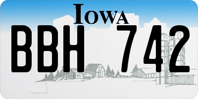 IA license plate BBH742