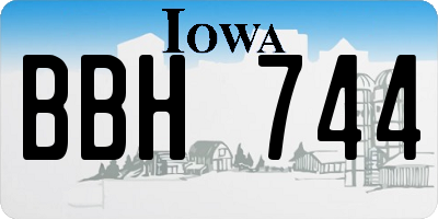 IA license plate BBH744