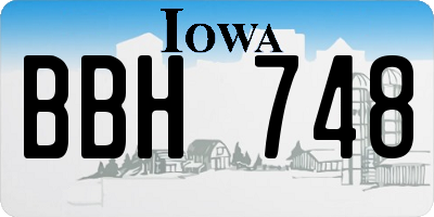 IA license plate BBH748