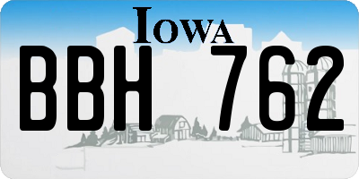 IA license plate BBH762