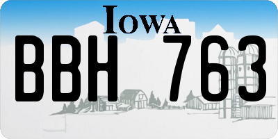 IA license plate BBH763