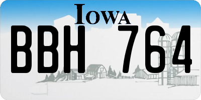 IA license plate BBH764