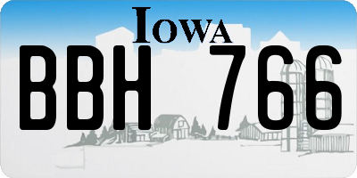 IA license plate BBH766