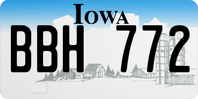 IA license plate BBH772