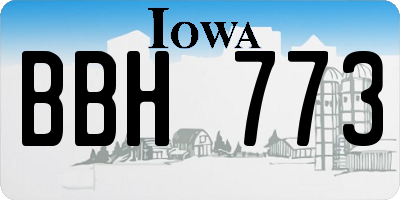 IA license plate BBH773