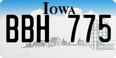 IA license plate BBH775