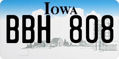 IA license plate BBH808