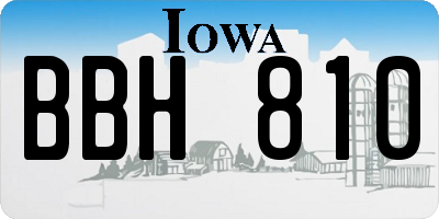 IA license plate BBH810