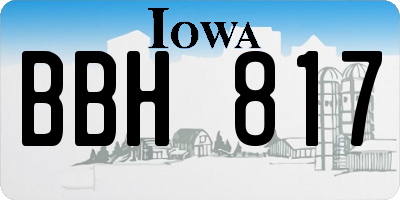 IA license plate BBH817