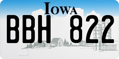 IA license plate BBH822