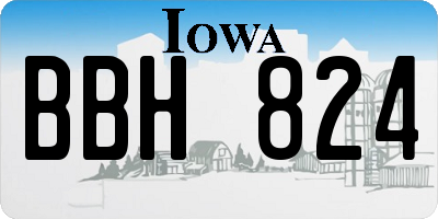 IA license plate BBH824