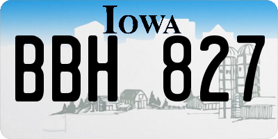 IA license plate BBH827
