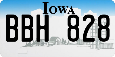 IA license plate BBH828