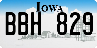 IA license plate BBH829