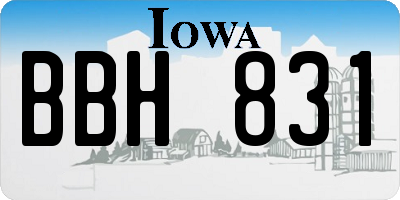 IA license plate BBH831