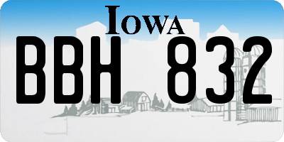 IA license plate BBH832
