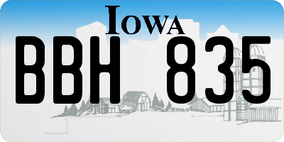 IA license plate BBH835