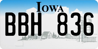 IA license plate BBH836
