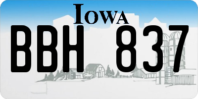 IA license plate BBH837