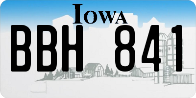 IA license plate BBH841