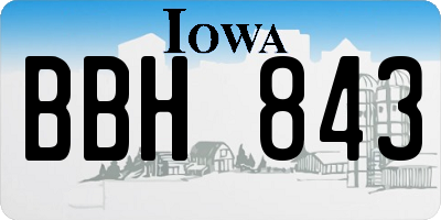 IA license plate BBH843
