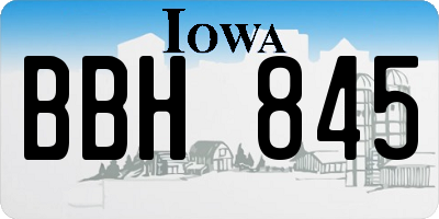 IA license plate BBH845
