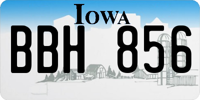 IA license plate BBH856