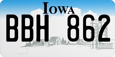 IA license plate BBH862
