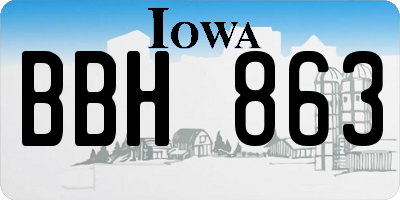 IA license plate BBH863