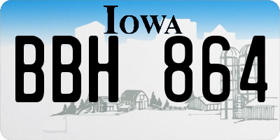 IA license plate BBH864