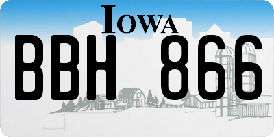 IA license plate BBH866