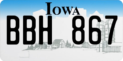IA license plate BBH867