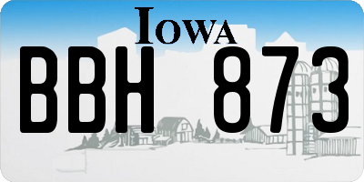 IA license plate BBH873