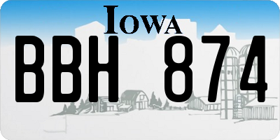 IA license plate BBH874