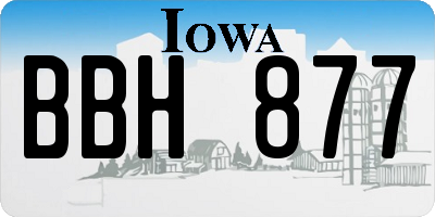 IA license plate BBH877