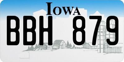 IA license plate BBH879